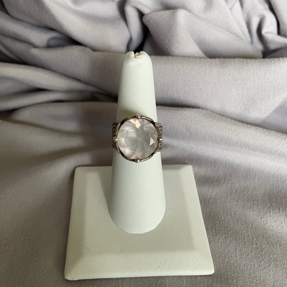 Spiral Pink Gemstone Ring